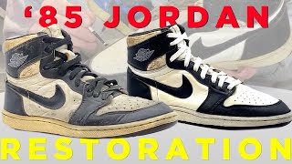 Ultra Rare trashed Original 1985 Air Jordan Restoration Jordan 1 Panda [upl. by Sirois]