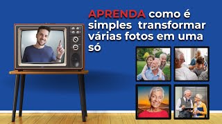 Como juntar várias fotos em uma só  Aprenda a fazer uma colagem [upl. by Allrud]