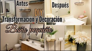 Decoración BAÑO PEQUEÑO PRIMAVERA 🌸 Transformacion y decoración baño peq  Rent Friendly Bathroom [upl. by Burkitt]