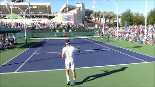 Roger Federer Practice Match  Court Level View [upl. by Battat]