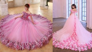 Flower making ballgown bridal dress designs ideas images [upl. by Oiznun951]