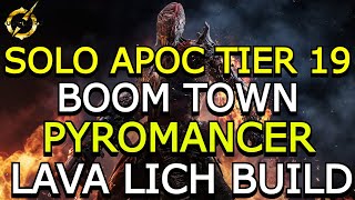 OUTRIDERS PYROMANCER LAVA LICH BUILD SETUP  SOLO APOC TIER 19 BOOM TOWN pyromancer outriders [upl. by Furlani]