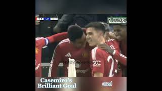 M United vs Leicester Casemiros Brilliant Goal  CARABAO CUP 24 short football u20wc [upl. by Ronal]