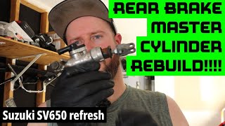 SV650 Rear Brake Master Cylinder Rebuild [upl. by Keisling]