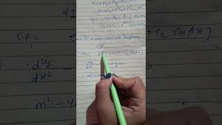 complementary function of linear differential equation with constant coefficient PART 2 [upl. by Cartwright]