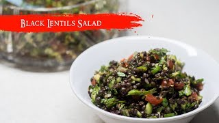 Black Lentils Salad  High Protein  Vegan [upl. by Idleman]