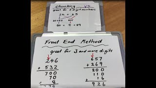 Addition  comparing strategies for 24 digit numbers [upl. by Uyekawa]