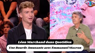 Léon Marchand  Une Bourde Amusante avec Emmanuel Macron et Son Entraînement de Champion [upl. by Tarryn112]