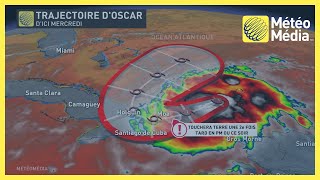 Intensification rapide dans l’Atlantique  après Nadine voici l’ouragan Oscar [upl. by Ahsinaw]