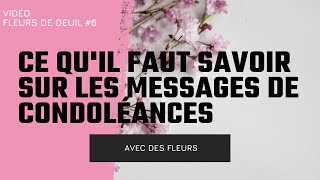 Message de condoléance  tout connaître en détails [upl. by Poree]