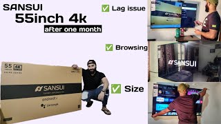 Sansui 55 inches 4k all details video 3  Sansui 55 4k LEDbJSW55ASUHD after one month The 5911 [upl. by Imnubulo352]