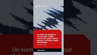 Sismo de 34 sacudió Toribío Colombia sin daños graves [upl. by Aiekat]