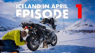 ICELAND IN APRIL  EP1  Motorcycle touring [upl. by Nela254]