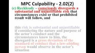 Criminal Law Guttenberg VP 4 Culpability [upl. by Egni]