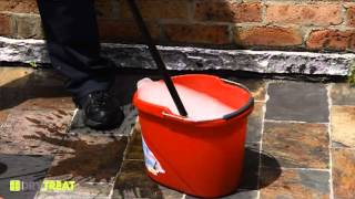 OxyKlenza™ challenge 1  cleaning old slate patio [upl. by Leonardi]