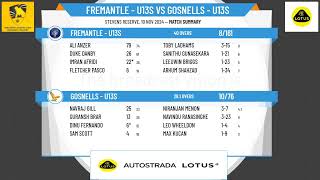 Fremantle  U13s v Gosnells  U13s [upl. by Arehc]