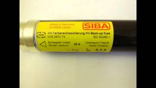 SIBA HHD High Voltage HV Fuses  German DIN Fuses for Switchgear Protection up to 33kV [upl. by Yxor]