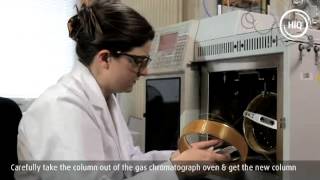 Changing the column in a gas chromatograph [upl. by Minna]