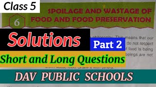 Dav class 5 Spoilage and wastage of food and food preservation solutions Part 2 [upl. by Nevuer]