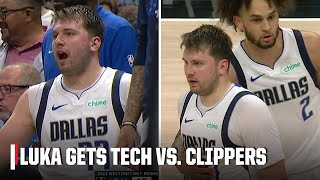 Luka Doncic gets technical foul late in 3rd quarter vs Clippers  NBA on ESPN [upl. by Lette]