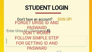 6 How to find urise ID and password if forgetAger urise ID bhol gaye to kya kareUrise ID password [upl. by Yelena]