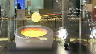 Hologramm  LWL Museum Herne quotvenezianisches Glasquot  AR  Mixed Reality  Holovitrine  Holografie [upl. by Reivad]