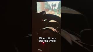 MINECRAFT ON A STEERING WHEEL minecraft xbox racingsim [upl. by Callas]