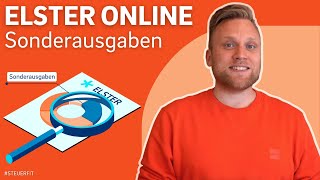 Sonderausgaben in ELSTER online  ELSTER online Tutorial zur Steuererklärung 2022 [upl. by Jeffers]