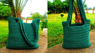 Crochet tote bag for beginners  super easy tutorial [upl. by Sane]