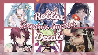 ROBLOX  Bloxburg amp Royale High  Genshin Impact Decals Ids Part 7 [upl. by Irtimd472]