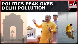 AAP Vs BJP Blame Game As Delhi AQI Remains Very Poor Toxic Froth Floats Over Yamuna  Top News [upl. by Nella]