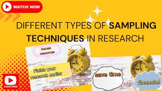 Types of Sampling Techniques in Research Why select only sample [upl. by Ssitnerp]