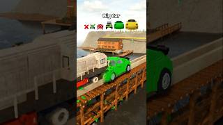 Big And Small Cars vs Train on Bridge  Teardown shorts [upl. by Barraza]