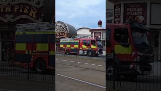 Blackpool North Pier ‘fire’ incident blackpool northpier fireengines firefighters [upl. by Gerick]