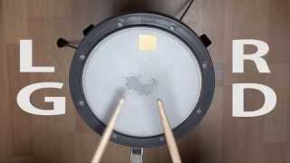 roulements de batterie flammed mill snare rudiment [upl. by Nnayar]