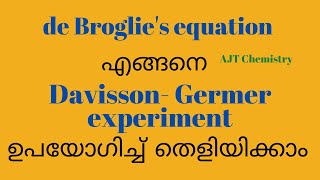 Davisson  Germer Experiment and de Broglie Realation  Explanation and Notes AJT Chemistry [upl. by Nacul310]