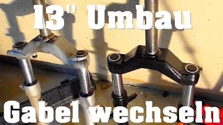 Gabel wechseln  neu lagern 07 Jetforce Projekt 2017 [upl. by Ahseinod]