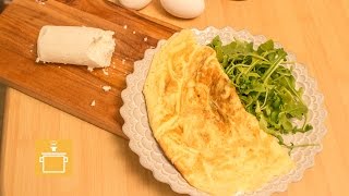 Silently Cooking  Simple Goat Cheese Omelette [upl. by Friede]