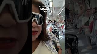 Travelling by train from FUENGIROLA SPAIN TO MALAGA RetireesLifeInSpain [upl. by Aneetsirk]