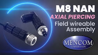 M8 NAN Axial Piercing Field Wireable Connector Assembly Video [upl. by Ardnasal]