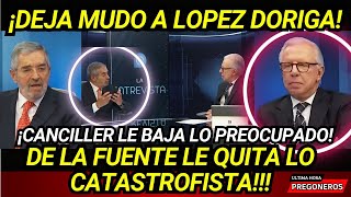 ¡DEJA MUDO A JOAQUIN ¡CANCILLER DE LA FUENTE LE QUITA LO CATASTROFISTA A DORIGA [upl. by Eiznyl]