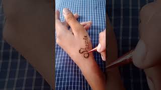 Shazia Name mehndi tattoo tattoo yt satisfying [upl. by Narah651]