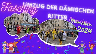 Dämische Ritter Faschingsumzug München 2024 [upl. by Schram]