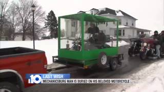 Ohio Man Buried Astride His Beloved Harley WBNS 10TV Columbus Ohio [upl. by Trammel]