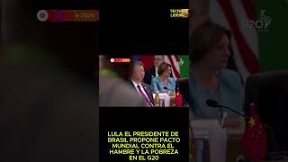 LULA EL PRESIDENTE DE BRASIL PROPONE PACTO MUNDIAL CONTRA EL HAMBRE Y LA POBREZA EN EL G20 [upl. by Nolrev]