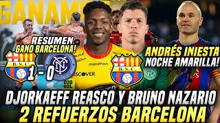 OFICIAL 2 NUEVOS REFUERZOS BARCELONA RESUMEN BARCELONA SC VS NEW YORK CITY INIESTA NOCHE AMARILLA [upl. by Anailil980]