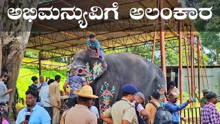 Elephant Abhimanyu Getting Ready For Jambusavari 2024 [upl. by Frymire]