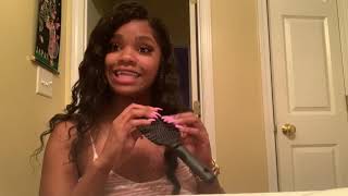 ASMR ISEE Hair Review Brushing and Styling [upl. by Tavy]