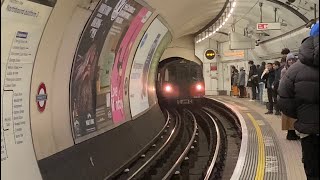 Northbound Northern Line Train at Embankment Station [upl. by Azer]