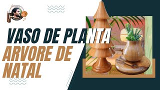 É construção de duas peças em uma daqui sairá um vaso de planta e Árvore de natal decorativa🎄🪵 [upl. by Alekim]